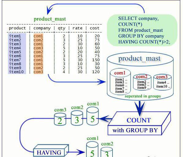 sql มี