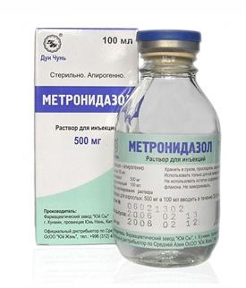 การรักษาด้วย metronidazole 